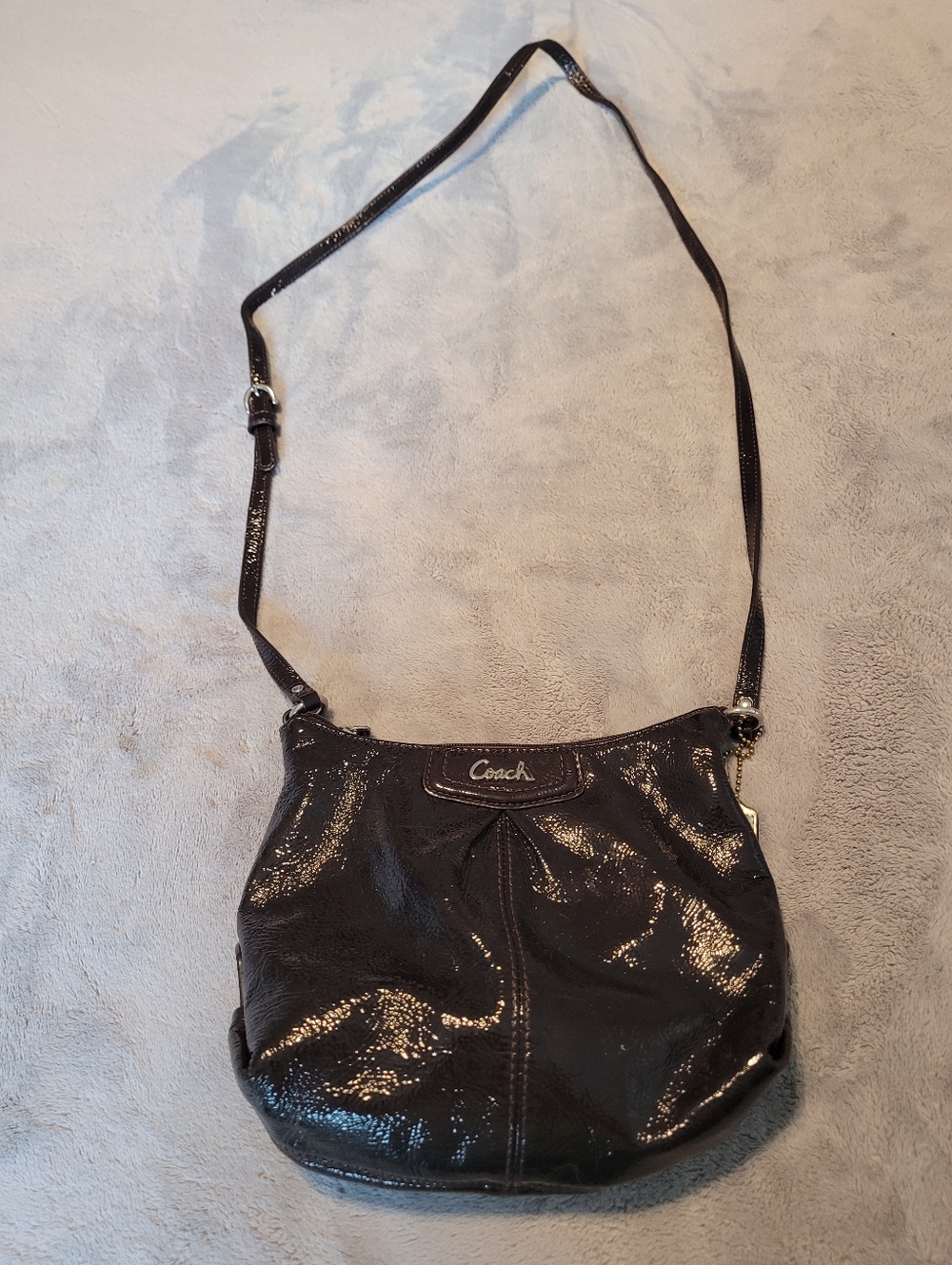 Coach Black Patent Leather Crossbody Bag